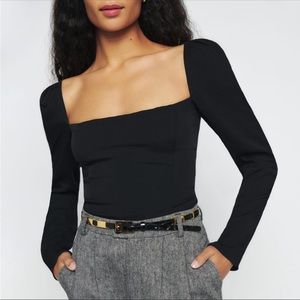 Reformation black blouse new without tags